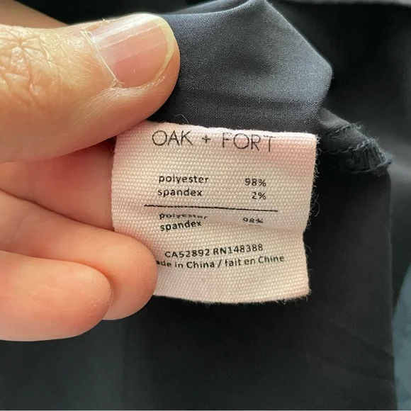 OAK + FORT Elegant Black Spaghetti Strap Dress - Picture 6 of 9